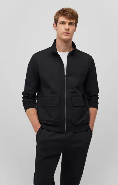 Mavi Double Pocket Zip-up Jacket In Black