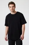 Mavi Drop Shoulder T-shirt In Black In Black