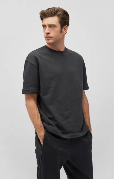 Mavi Drop Shoulder T-shirt In Pirate Black In Dark Grey