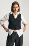 Mavi Edition Button-up Vest In Antrasit Melange In Gray