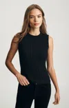 Mavi Edition Cable-knit Sweater Vest In Black In Black