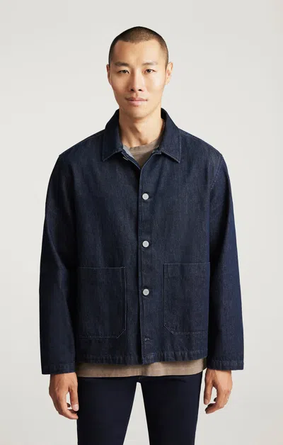 Mavi Edition Double Pocket Overshirt In Dark Indigo In Blue