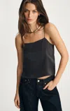 Mavi Edition Silk Cami Top In Black In Black