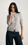 Mavi Edition Wool Cardigan In Light Grey Melange In Gray