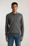 Mavi Edition Wool Polo Sweater In Grey Melange In Gray