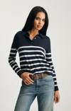Mavi Edition Wool Polo Sweater In Navy Blazer Stripe In Blue