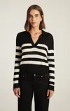 Mavi Edition Wool Pullover Sweater In Black Stripe In Black