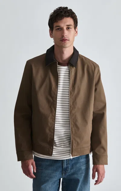 Mavi Faux Suede Bomber Jacket In Shitake In Brown