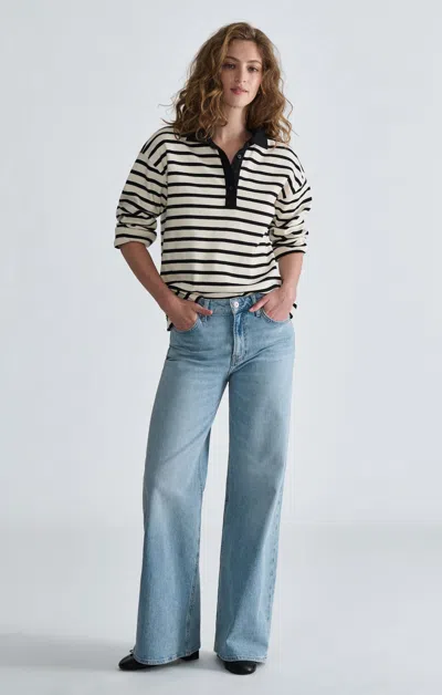 Mavi Florida Wide Leg In Bleached Classic Blue In Light Blue