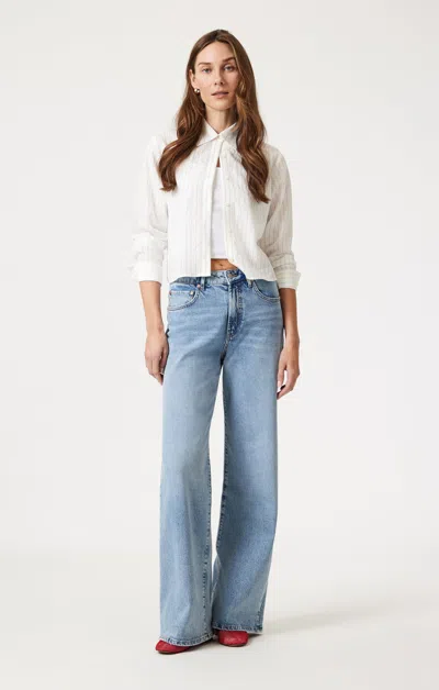 Mavi Florida Wide Leg In Light Brushed Classic Blue In Light Blue