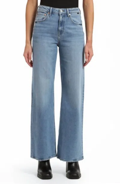 Mavi Florida Wide Leg Jean In Light Brushed Recycled Blue
