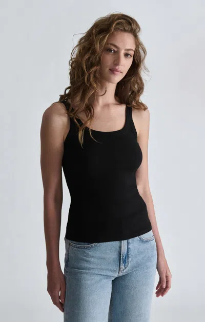 Mavi Frankie Ribbed Tank Top In Black