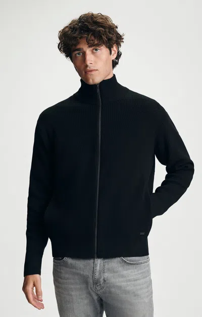 Mavi Full Zip Cardigan In Black
