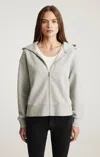 Mavi Full Zip Hoodie In Grey Melange In Gray