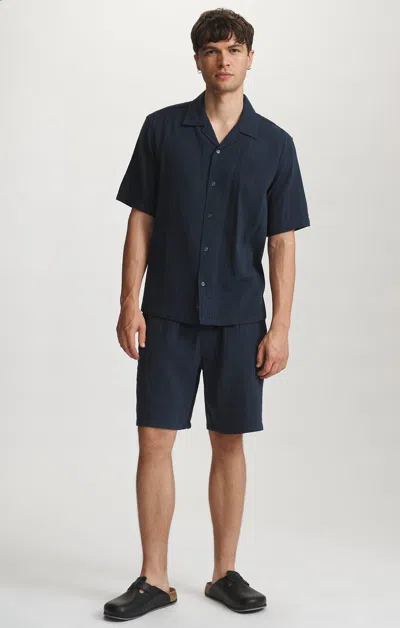 Mavi Gauze Button-up Shirt In Outer Space In Blue