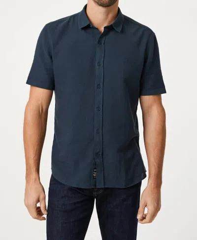 Mavi Gauze Short Sleeve Shirt In Navy In Blue
