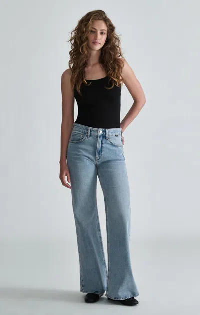 Mavi Grace Flare Jeans In Bleached Classic Blue In Light Blue
