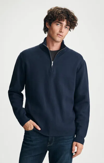 Mavi Half Zip Sweater In Navy In Dark Blue