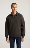 Mavi Half Zip Sweatshirt In After Dark In Brown