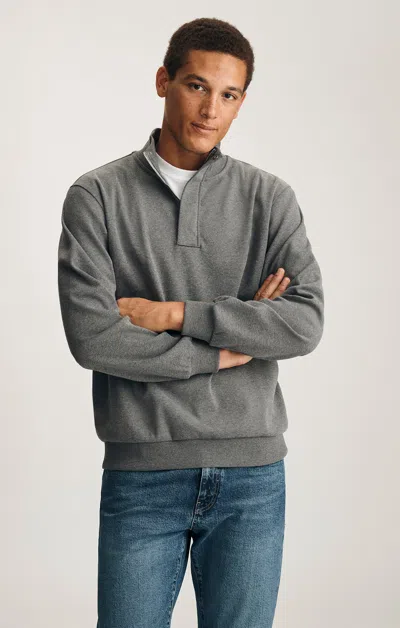 Mavi Half Zip Sweatshirt In Grey Melange In Gray