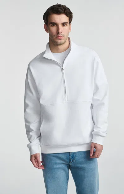 Mavi Half Zip Sweatshirt In White