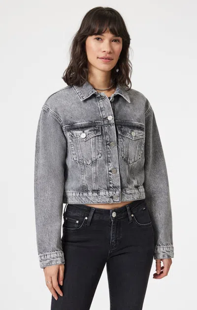Mavi Harmony Denim Jacket In Light Smoke Denim In Grey
