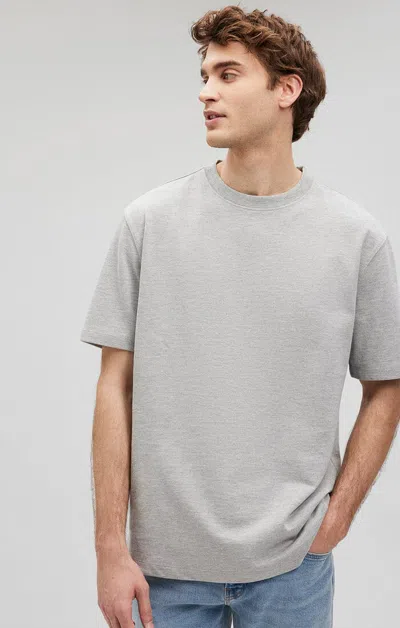 Mavi Heavy Weight T-shirt In Grey Melange