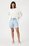 Mavi Heidi Long Shorts In Bleached 90's In Light Blue