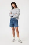 Mavi Heidi Long Shorts In Dark 90's In Dark Blue