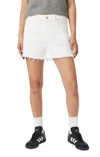 Mavi Heidi Straight Leg Shorts In Off White In White