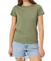 Mavi Slim Crew Neck T-shirt In Deep Lichen Green In Green