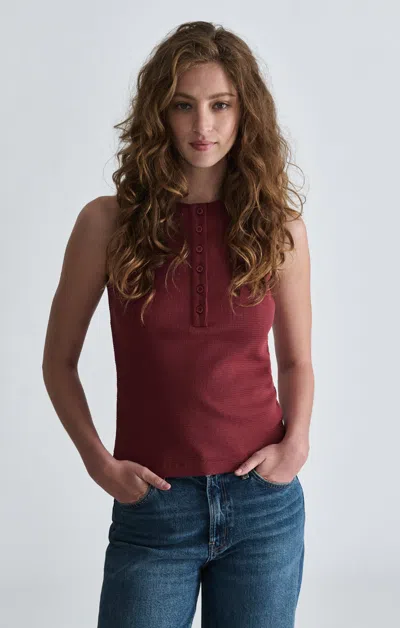 Mavi Henley Tank In Rosewood In Red