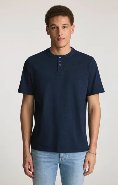 Mavi Henley T-shirt In Dark Indigo In Blue