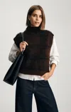 Mavi High Neck Sweater Vest In Tiramisu In Brown