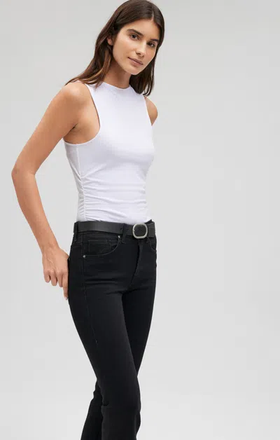 Mavi High Neck Tank Top In White