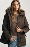Mavi Hooded Parka In Wren In Brown