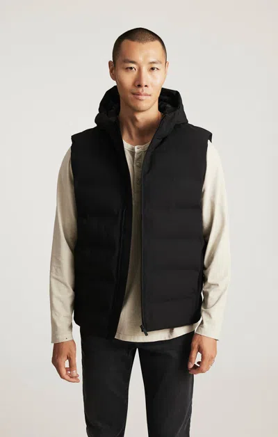 Mavi Hooded Vest In Jet Black