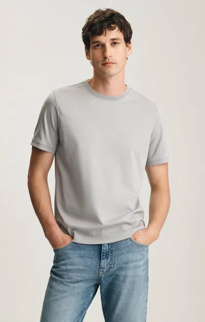 Mavi Interlock Crew Neck T-shirt In Alloy In Gray