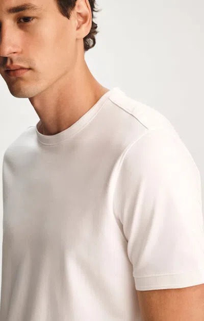 Mavi Interlock Crew Neck T-shirt In White In Multi