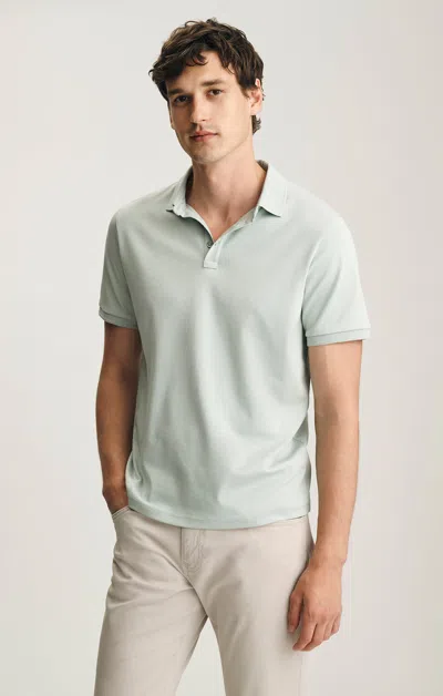 Mavi Interlock Polo T-shirt In Aqua Gray In Green