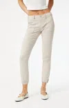 Mavi Ivy Slim Cargo In Grey Luxe Twill In Silver