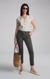 Mavi Ivy Slim Cargo In Military Green Flex Blue In Green