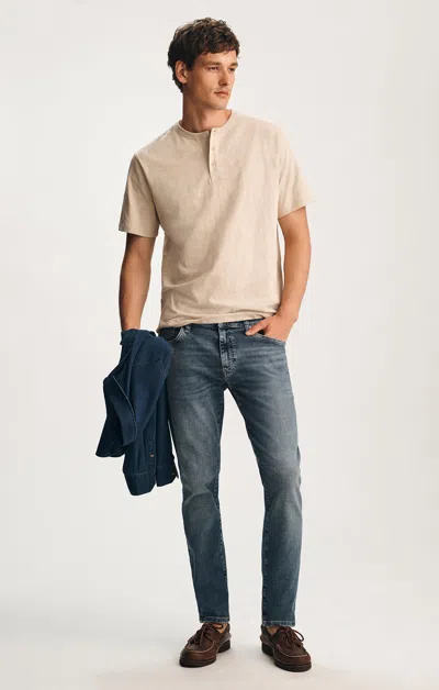 Mavi Jake Slim Leg In Dark  Brushed Classic Vintage In Blue