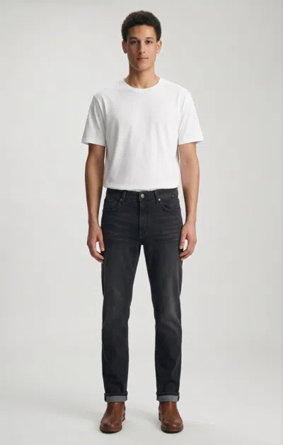 Mavi Jake Slim Leg In Dark Grey Athletic In Black