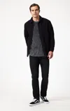 Mavi Jake Slim Leg In Dark Smoke Supermove In Black