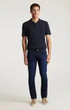 Mavi Edition Short Sleeve Polo Sweater In Total Eclipse In Blue