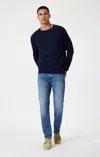 Mavi Jake Slim Leg In Mid Brushed Nashville In Medium Blue