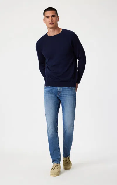 Mavi Jake Slim Leg In Mid Brushed Nashville In Medium Blue