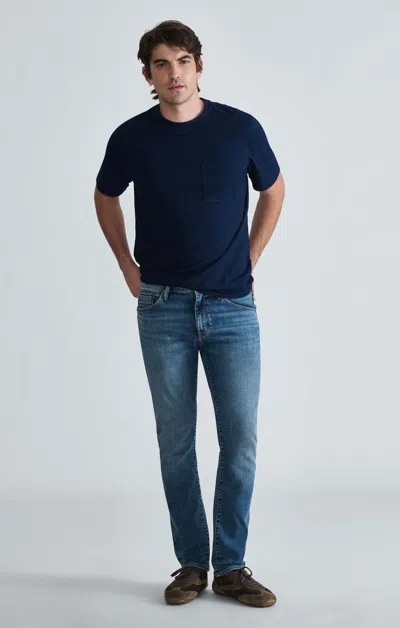 Mavi Jake Slim Leg In Mid Brushed Williamsburg In Medium Blue