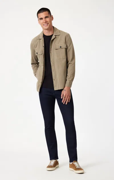 Mavi Jake Slim Leg In Rinse Brushed Active Comfort In Dark Blue